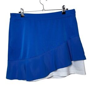 Lady Hagen Golf Skort Size 10 Blue White Skirt Pickleball Tennis Pockets Preppy